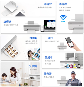 เครื่องพิมพ์อิงค์เจ็ทสีแบบฟังก์ชั่นเดียว Zixiang รุ่น CS407 เครื่องพิมพ์ขนาดเล็กสำหรับใช้ในบ้าน เครื่องพิมพ์อิงค์เจ็ทสีแบบฟังก์ชั่นเดียว Zixiang - Product Image 5
