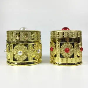 custom gold color 5g 10g 12g fancy Iran saffron jar containers iranian saffron package can bottle 5 grams wholesale