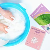 Échantillon gratuit de bandes de lessive en vrac Feuilles de détergent à lessive au parfum écologique