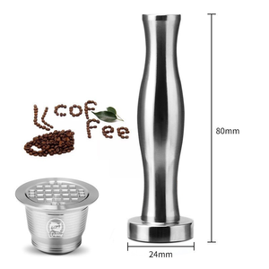 Juego de Cápsulas de Café Recargables de Acero Inoxidable, Herramienta de Prensado para Espresso, Accesorios para Baristas, Compatible con Máquinas <span class=keywords><strong>Nespresso</strong></span> - Product Image 1