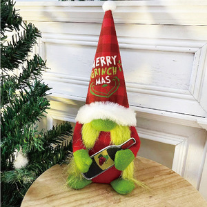 Green Monster Dwarf Christmas Doll Faceless <strong>Grinch</strong> Plush <strong>Toy</strong> Christmas Gift-Factory Wholesale - Product Image 3