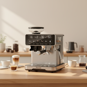 Nouvelle <span class=keywords><strong>Machine</strong></span> à Café Italienne Portable Automatique Professionnelle Digitale Expresso 20 Bars avec Broyeur Double Tasse et Mousseur à Lait pour Hôtels - Product Image 6