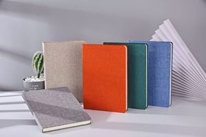 Wholesale A5 B5 Pure Color Linen Hardcover <strong>Notebook</strong> <strong>Diary</strong> Gift - Product Image 3