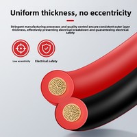 Kabel Kawat Elektronik PVC 300V Dua Warna Merah-Hitam yang Dapat Disesuaikan, Paralel Dua Baris untuk Lampu Strip LED Iklan