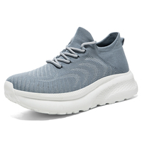 Chaussures de course respirantes en maille tricotée personnalisées pour hommes et femmes, baskets élégantes et confortables avec semelle amortissante pour un usage décontracté et actif
