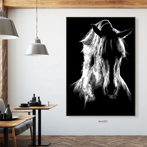 Pittura moderna fatta a mano di arte della parete del cavallo dipinto a mano <span class=keywords><strong>su</strong></span> <span class=keywords><strong>tela</strong></span> per le pitture e le arti della parete decorazione della stanza - Product Image 2
