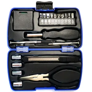 21pcs Household mini hand repair with plastic box tool set tools kit