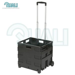 Carrito de Compras Plegable con Asa Retráctil y Caja de Almacenamiento con Tapa, de Plástico, al por Mayor - Product Image 3