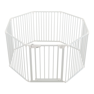 Puerta de Seguridad Retráctil para Bebés, Acabado Metálico Blanco, 30 Pulgadas de Alto, Multifuncional, Se Adapta a Aberturas de 29 a 42 Pulgadas de Ancho - Product Image 2