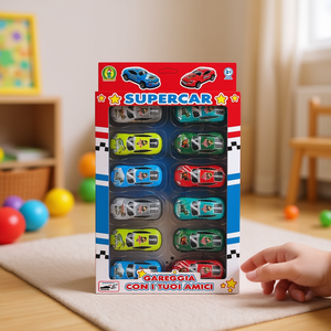 Set de 10 Coches de Juguete de Metal Fundido a Presión Supercar Retrocarica, 39x23 cm, para Niños de 3+ Años - Product Image 3