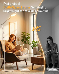 <span class=keywords><strong>Lampe</strong></span> de sol LED 2 en 1 avec lumière de thérapie par la lumière <span class=keywords><strong>du</strong></span> <span class=keywords><strong>jour</strong></span> 12000 Lux et lumière rouge 670 nm pour la lecture et la relaxation - Product Image 4