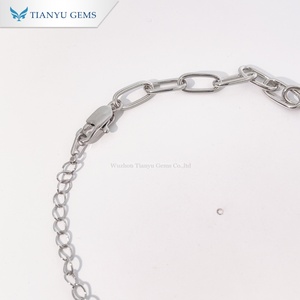 Tianyu Gems Y2K Style Silver Tone <b>Copper</b> <b>Bracelet</b> with Heart Pendant and Trendy Minimalist Fashion Jewelry - Product Image 3