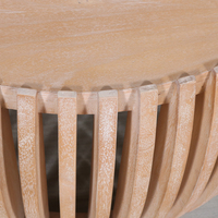 Table basse ronde d'événement de mariage en bois massif naturel de style nordique avec taille de couleur personnalisée