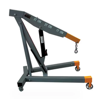 Grue d'Atelier Mobile Hydraulique Pliable 2 ou 3 Tonnes pour Moteur, Chariot Élévateur ou Pont de Levage pour Atelier Automobile, Fabrication Chinoise