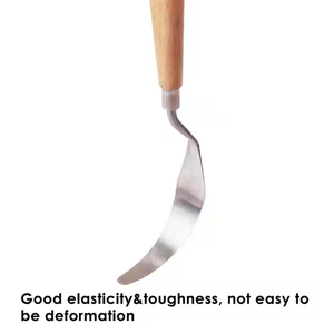 سكين لوحة للفنانين من Foska متعددة الوظائف 5 مقبض خشبي ، مكشطة من الفولاذ المقاوم للصدأ ، ملعقة رسم فني ، مجرفة ، سكين لوحة للفنانين - Product Image 3