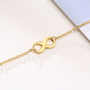 चांदी सोना महिलाओं लड़कियों दैनिक के लिए व्यक्तिगत इन्फिनिटी पायल गहने - Product Image 3