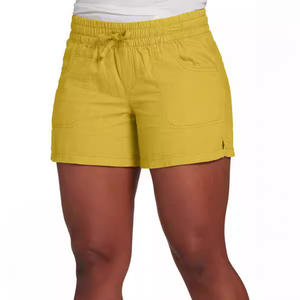 Pantalones cortos informales con cintura elástica y cordones para mujer, pantalones cortos informales de verano, a la moda, de Color sólido, a la moda, de verano, para mujer - Product Image 3