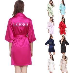 Robe de mariée en satin de soie unie, douce et respirante, avec logo imprimé OEM, pour femme, idéale pour l'<span class=keywords><strong>hiver</strong></span> et l'été, cadeau pour mariée, demoiselles <span class=keywords><strong>d</strong></span>'honneur et fête nuptiale - Product Image 1