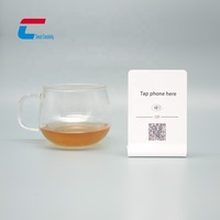 Expositor Acrílico de Alta Gama con Impresión NFC para Menús, NTAG213 215 216 424, Soporte de Mesa Inteligente NFC con Compartición Continua