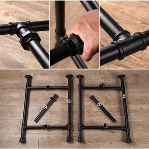 Mesa de Centro Industrial Rústica de Hierro de 24 Pulgadas VANDNALI con Tapa de Madera y Patas de <span class=keywords><strong>Metal</strong></span> para Sala de Estar, Comedor o Entrada - Product Image 4