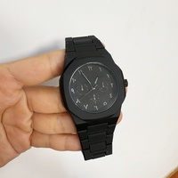 Montre de luxe pour homme 2025, noire, avec fonction Azan, pour la prière islamique, heure religieuse arabe