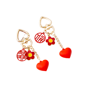 淑蕾新年福字钥匙扣戒指，兔年吉祥物，情侣春节喜庆包，手机柴 - Product Image 1