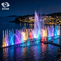 Fuente Musical con Corona de Agua, Espectáculo de Agua Programable con LED y Efectos Multisensoriales para Hoteles, Parques y Plazas Urbanas