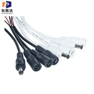 Cables de enchufe DC de 2,1x5,5mm, 5,5x2,5mm, 12V Dc able ALE emproof a prueba de agua