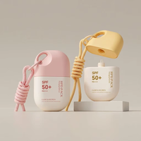 Botellas de Loción Cosmética Personalizadas de PE, Forma Cilíndrica, Vacías, para Protector Solar, Crema Facial, Recargables, con Tapa de Rosca, 40 ml, Logotipo Personalizado HAPUTA