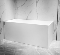 Baignoire autoportante de luxe personnalisée en pierre artificielle, moderne, avec fonction bain à remous, pour hôtels et villas
