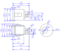 Kit de connecteurs femelles à visser sur panneau 3 broches 5,5 mm x 2,1 mm / 2,5 mm, prise d'alimentation CC DC-022A