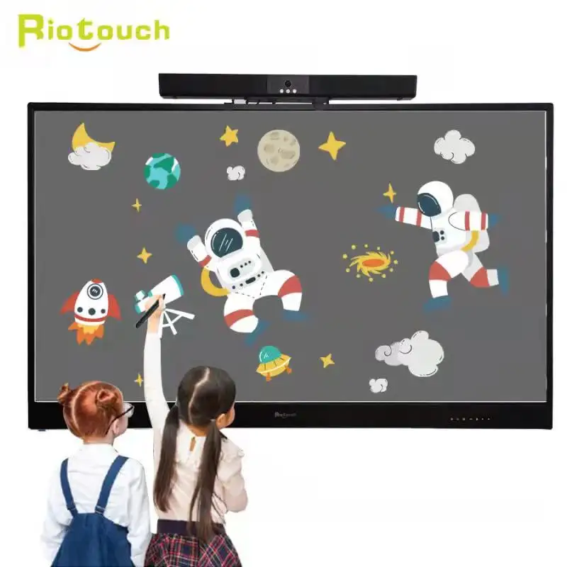 Monitor de pantalla interactivo de 65 '', 75'', 86 '', pantalla táctil Lcd, 4K, Tv Multimedia, placa inteligente capacitiva, panel plano para educación