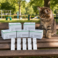 Test rapide de détection de l'antigène du coronavirus félin (FCoV) par cassette, or colloïdal, certifié CE, précision de 98,69 %, sang capillaire, vétérinaire