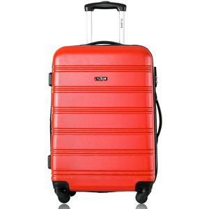 Maleta de Viaje Rígida con Ruedas, Material ABS, Cierre de Cremallera, Resistente a Impactos y al Desgaste, Color Rojo, 20 Pulgadas - Product Image 1