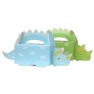Blue Green Dinosaur Cookie Box Treat Kids Birthday Paper Boxes For Packaging Gift Box