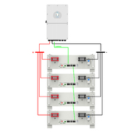 Batterie LiFePO4 48V 24V 12V 100Ah 200Ah 300Ah 100 300 200Ah à décharge profonde 51.2V Solaire 48V 24V 12V Pack de batteries lithium-ion avec BMS