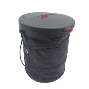 2025 ngoài trời cắm trại gấp Thùng rác có thể-pop-up xe thùng rác có thể với nắp <span class=keywords><strong>bin</strong></span> với treo móc Đen - Product Image 4