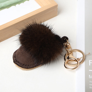 Porte-clés <span class=keywords><strong>Mini</strong></span> Pantoufles en Fourrure Elera MJ202607992 – Adorable Dessin Animé Tendance en Peluche Douce, Fourrure de Vison et <span class=keywords><strong>Laine</strong></span> – Cadeau d'Anniversaire/Nouvel An - Product Image 6