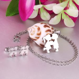 Conjunto de Joyería de Acero Inoxidable con Baño de Oro y Circonitas para Niño &amp; Pendientes y Collar de Moda para Mujer, Joyería de Cristal con Diseño Moderno - Product Image 6