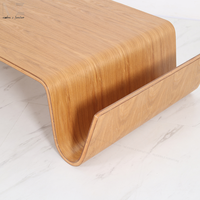Table basse en bois contreplaqué de luxe au design rétro personnalisé pour le salon