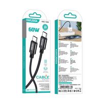 Kabel KAKUSIGA 3M Tipe-C ke C, Pengisian Cepat 60W & Sinkronisasi Data dengan Cangkang Aluminium Alloy untuk Penggunaan Multi-Perangkat