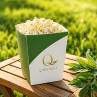 Boîte à popcorn miniature personnalisée en gros, emballage de popcorn en carton blanc de qualité alimentaire avec logo pour mariage et fête