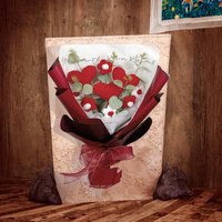 Bouquet de tulipes artificielles tissées à la main en laine tricotée, fleur éternelle, cadeau créatif pour la remise des diplômes, le Nouvel An chinois et le Nouvel An