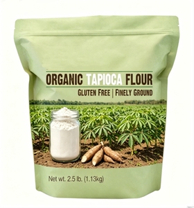 Poudre d'<span class=keywords><strong>amidon</strong></span> de tapioca biologique premium, farine de racine de manioc biologique, végétalien, sans additifs, approvisionnement en vrac - Product Image 1