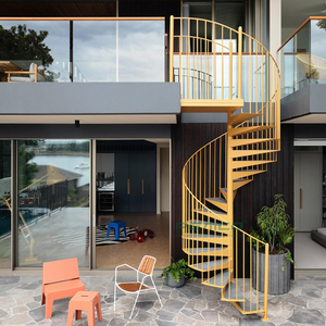 <span class=keywords><strong>Escalier</strong></span> en colimaçon moderne en acier inoxydable pour bâtiment commercial extérieur - Product Image 2