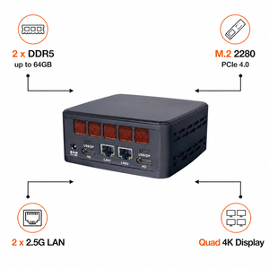 มินิพีซี NUC AMD <span class=keywords><strong>AI</strong></span> 9 365 NPU 2*2.5G LAN 2*DDR5 64GB PCIe4.0 2*HD 2*Type-C ระบบปฏิบัติการ Win11 คอมพิวเตอร์ <span class=keywords><strong>AI</strong></span> - Product Image 5