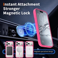 Coque de téléphone magnétique transparente pour iPhone 18 17 Pro, antichoc avec protection de l'objectif surélevée