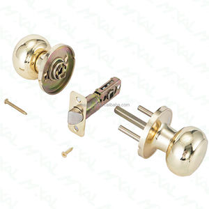 Kunci kenop pintu Interior kamar mandi kamar tidur privasi tabung masuk kuningan dipoles bagian kamar mandi Modern - Product Image 5