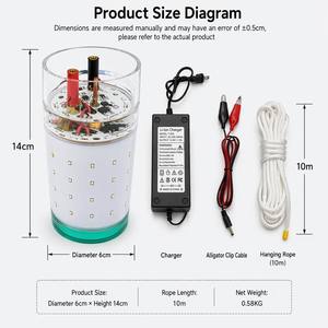 Lampe de pêche au calamar Osum rechargeable 360° °   Lampe submersible LED verte, étanche, attirant les poissons de nuit en mer, avec corde - Product Image 4