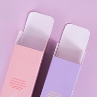 Boîtes en carton kraft violettes personnalisées avec logo pour emballage cosmétique et soins de la peau, impression UV, boîtes à blush, boîtes d'expédition en carton